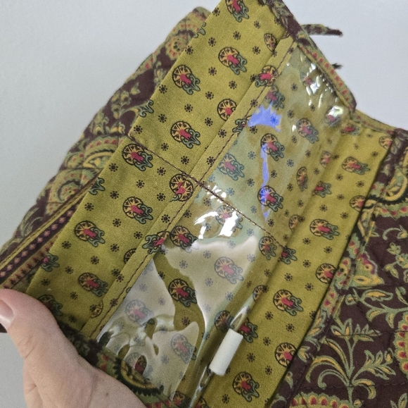 MaggiB Green Floral Paisley Quilt Fabric Large Wallet - Picture 8 of 12